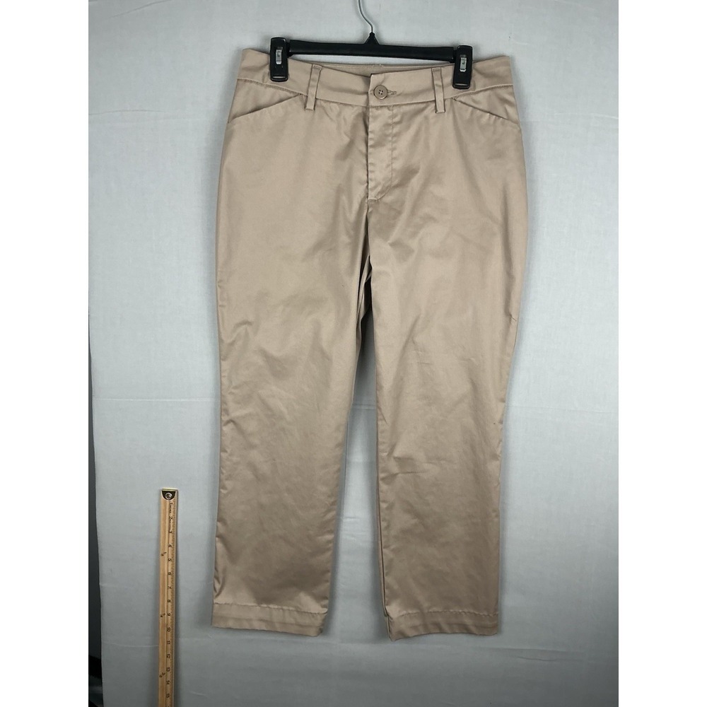 Lee Womens Khaki Pants Wrinkle Free Straight Leg Career Casual Size 34x28